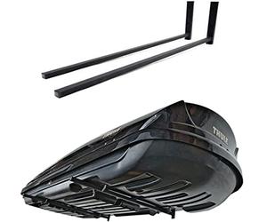 QLS Soporte de pared para cofre de techo de 82,5 cm, caja 80 de acero, para guardar baúles de techo, herramientas de jardín, esquís, equipos deportivos, tablas de surf iSUP