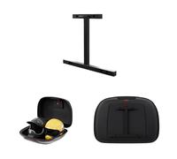 QLS Soporte de pared para maleta de moto Top Case Monokey negro de acero