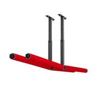 QLS Soporte de techo de 2 lados de acero con recubrimiento en polvo 2 x 80 cm, altura ajustable de 27 a 48 cm a 35 kg por lado, para kayak, tabla de surf, escaleras, herramientas, equipos deportivos