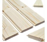 QLS Tablas de perfil 120 cm lengüeta y ranura de madera de pino cepillada, secada, natural - 1 pieza