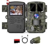QLSXLB Cámara de Caza Silvestre Cámara de rastreo 4K 60MP con Control de aplicación Visión Nocturna Cámara de Caza activada por Movimiento IP66 Impermeable Tiempo de Disparo 0.3s