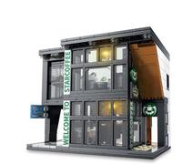 QLT Qiaoletong City Café House bloques de construcción de arquitectura, compatible con Lego Friends House Ideas Café-Tienda Vista de la calle, decoración regalo para adultos y adolescentes a partir de