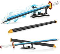 QLT QIAOLETONG Demon Slayer Espada Ideas Cosplay Animes Tomioka Giyuu Katana, bloques de construcción de sujeción, bloques de construcción, decoración, regalo para adultos y niños a partir de 6 - 16