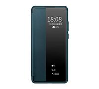 QLTYPRI Funda para Huawei P40 Pro, Smart View Case PC Bumper con función inteligente de despertador/sueño, a prueba de golpes, antiarañazos, funda con tapa compatible con Huawei P40 Pro, color verde