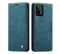 QLTYPRI Funda para Samsung Galaxy A33 5G, Vintage PU Cuero Wallet Case Card Slot Kickstand Cierre Magnético A Prueba de Golpes Flip Folio Case Cover para Samsung A33 5G - Azul