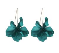 QLUYCKW Pendientes de pétalos de rosa para mujer, acrílicos, ligeros, hechos a mano, bohemios, escalonados, grandes, con borlas, diseño floral exagerado, para verano, elegante, junto al mar