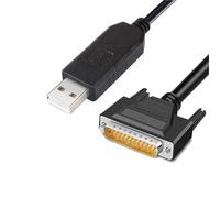 QLWAHK FT232RL - Cable de programación de control serie RS232 USB a DB25 macho de 25 pines (6 pies)