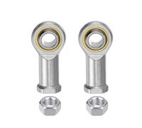 QLXHBOT PHSB6 - Rodamiento de extremo de varilla hembra de 3/8 pulgadas y rosca derecha de 3/8-24, extremos de varilla de junta autolubricantes, incluye tuerca de atasco, 2 juegos