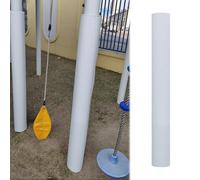 QLXIAOIA Acolchado for Poste de Baloncesto, Color Azul, Negro y Blanco, Almohadilla for Postes de Garaje y sótano, Compatible con Postes de 4 a 8 Pulgadas de diámetro, 1 ud.(White,220mm)