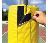 QLXIAOIA Almohadilla Protectora for Postes de Baloncesto for Exteriores, Acolchado de Espuma for Todo Tipo de Clima, for Postes de 2,5 cm a 25,5 cm de diámetro, for Aros de Baloncesto(Yellow,4cm)