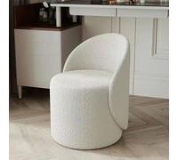 QLYFWLKQ Silla giratoria de Maquillaje para Dormitorio, Taburete de tocador con Respaldo, Silla Giratoria para hogar, Sala de Estar, Dormitorio, tocador (E,Rotatable)