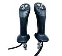 QLYUEUI 1 Uds. Mango de palanca de mando electrónico de control electrónico de agarre de madera de 4 botones modificado for excavadora(Left right 2pcs)
