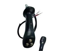 QLYUEUI 1 Uds. Mango de palanca de mando electrónico de control electrónico de agarre de madera de 4 botones modificado for excavadora(Left 1pc)