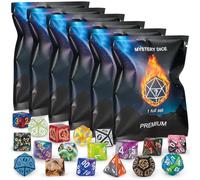 QMAY Dados Misteriosos, 6 Juegos de Dados Poliédricos, Estilo Aleatorio, para Juegos de Mesa Dungeon and Dragons MTG RPG DND D20 D12 D10 D% D8 D6 D4 (42)