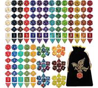 QMAY Juego de dados DND, 25 x 7 (175 piezas) dados poliédricos compatibles con Dungeon and Dragons MTG Table Games RPG DND., DCIE25