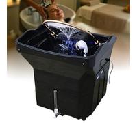 QMBLSNSQ Equipo Para Head Spa Con Depósito De Agua De 60L, Lavacabezas Portatil Con 4 Ruedas Silenciosas, Adecuado Para Spa Capilares Y Salones De Peluquería [Sin Sistema De Vapor] [Negro].