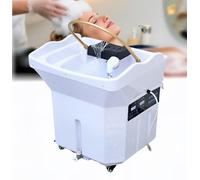 QMBLSNSQ Equipo Para Head Spa Con Depósito De Agua De 60L, Lavacabezas Portatil Con 4 Ruedas Silenciosas, Adecuado Para Spa Capilares Y Salones De Peluquería (Sin Sistema De Vapor) (Blanco).