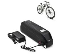 QmEna Batería de Bicicleta eléctrica de Larga duración con Cerradura antirrobo e indicador LED de Carga, Resistente al Agua y con Cargador para Bicicletas de montaña y de Carretera. 48V,13 AH