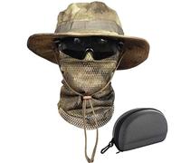 QMFIVE Boonie Sombrero Fishing Sombrero de Sol Al Aire Libre Bufanda Hat Traje Táctica Set