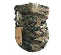QMFIVE Táctica Bufanda Camuflaje, Hombres y mujeres Unisex Tocado militar multiusos Estilo Tocado Bufanda para campo militar Actividades al aire libre (Woodland Digital)