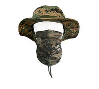 QMFIVE Tactical Boonie Hat, Sombrero Redondeado de Camuflaje Pescador Sun Protection Cap para Outdoor Climb Camping (A-AOR2, 1)