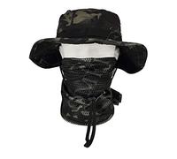 QMFIVE Tactical Boonie Hat, Sombrero Redondeado de Camuflaje Pescador Sun Protection Cap para Outdoor Climb Camping (A-BC, 1)