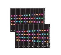 QMG Calcomanías para diapasón de ukelele, guía de dedos para principiantes para ukeleles soprano, concierto y tenor, paquete de 2