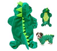 QmjdDymx Disfraz de Dinosaurio de Halloween para Perros, Disfraz de Dinosaurio para Perros, Talla s, Linda Chaqueta de Perros de Halloween Ropa de Maldito para Mascotas de Invierno.