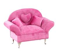 QmjdDymx Joyero de sofá, joyero Rosa, Compartimento de Caja de joyería Vintage Abierta, Caja de Anillo, Muebles de muñecas a Escala a Escala Muebles de Almacenamiento Oculto, Accesorios casa Estilo 2