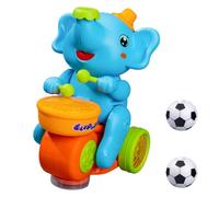 QmjdDymx Juguete Musical para Caminar por Elefante Juguete para bebés con Bola Flotante de Tambor Luces LED Suena en Movimiento Educativo para Mayores de 3 años, Juguetes arrastrados