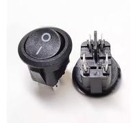 QMKADFQXF 1 pieza de interruptor redondo de cuatro pines encendido/apagado negro MR-6A-210-C5N-BB diámetro 23/apertura 20 mm