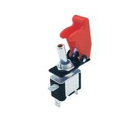 QMKADFQXF 12V 20A Illuminated Dark Red LED Toggle Switch Control ON/Off + Aircraft Missile Style Flip Up Cover SS