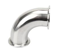 QMKADFQXF 1Pcs 3/4" 1” 2” 3“ 4" 19mm-102mm Pipe OD Tri Clamp Ferrule OD 90 Degree Elbow Pipe Fitting Stainless Steel 304 (45mm x Ferrule 64)