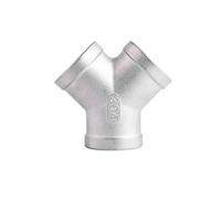 QMKADFQXF 1PCS 304 Stainless Steel Y Shape 3 Ways Joint 1/4 3/8 1/2 3/4 1" 2" Female/Male Thread One Split Two Way Water Pipe Fittings(Y-Shape Female threa,1-1/2")