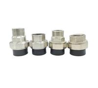 QMKADFQXF 1PCS PE 304 Stainless Steel Union Joint Coupling 20mm 25mm 32mm 40mm 50mm 63mm 75-110mm Female Male Thread Cast Pipe Fitting(Female 32mm)