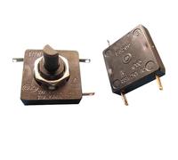 QMKADFQXF Interruptor giratorio B3200 de 2 piezas, 25 x 25 mm, 3 velocidades, 3 pines (encendido, apagado y encendido)