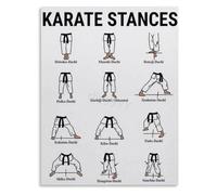 QMKADFQXF Karate Stance Names Poster For Martial Arts Class Decor Canvas Wall-Art(Unframed,12x18inch(30x45cm))