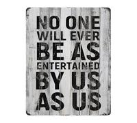 QMKADFQXF No One Will Ever Be As Entertained By As Funny Friendship Vintage Tin Sign Retro Metal Wall-Art For Living Room 8 X 12 in
