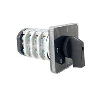 QMKADFQXF Rotary Switch YMZ12-32/4 Electrical Combination Changeover cam Switch 32A 4 Pole 0-6 Position Sliver Contacts high Voltage
