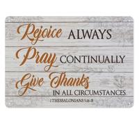 QMKADFQXF Rustic Metal Sign Rejoice Always Pray Without Ceasing Faith Wall Decor For Home Door Bedroom Living Room Farmhouse Office 8 X 12 inch