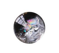 QMKADFQXF Transparent Crystal Ball with Wooden Base for Feng Shui, Photography, Wedding, Home and Office,50mm Cristal Natural en Bruto