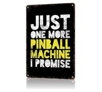 QMKADFQXF Vintage Metal Sign Pinball Machine Game Art Retro Tin Man Cave Garage Wall Decor 8 X 12 inch