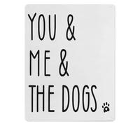 QMKADFQXF You And Me And The Dogs Metal Tin Sign Rustic Dog Mom Wall-Art Home Bedroom Decor 8 X 12 in