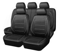QmlGuo Fundas para Asientos Y Reposacabezas para Toyota bZ4X / C-HR/Corolla/Highlander/Land Cruiser, De Piel SintéTica Transpirable, Compatibles con Airbag, Lavables,Grey