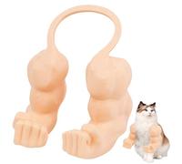 QMLING Divertidos brazos musculares de gatos: brazos de cuello de gatos impresos en 3D con músculos, accesorio creativo para disfraz de gato interactivo para Halloween Cosplay