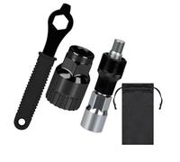 QMLING Extractor de bielas para bicicleta y pedalier, extractor de bielas para bicicleta con llave de 16 mm, con bolsa de almacenamiento, adecuado para quitar la manivela de la bicicleta
