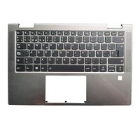 QMLQRGKF C740-14 C740-14Iml Teclado para Laptop SP español con Palmrest CASA Superior SIN TOUCHPAD(Silver with Backlit)
