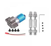 QMLQRGKF Caja de Cambios de Metal con Metal Gears 370 Gearmotors para ejércitos Militares y de camionetas compatibles con la Serie MN(Dark Grey)