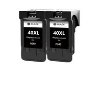 QMLQRGKF Cartucho de Tinta Compatible PG40 CL41 Reemplazo para MP140 MP150 MP160 MP180 MP190 MP210 MP220 MP450 MP470 Cartucho de Tinta PG40 CL41(2PCS Black)