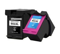 QMLQRGKF Cartucho de Tinta Recargable 901xl 901 Compatible con una Impresora 901xl y OfficeJet J4500 J4524 J4530 J4540 J4550 J4580 J4585 Instintor(1Black1Color)